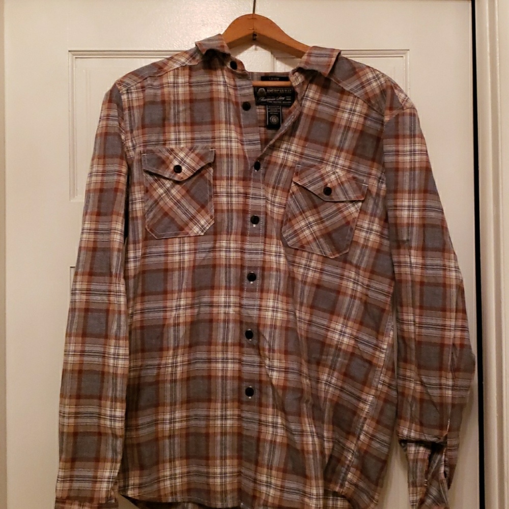 Plaid men's  utton down